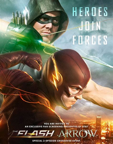 The Flash And Arrow Heroes Join Forces Promotional Poster Dc