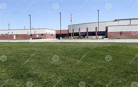 New Modern High School Stock Image Image Of Flag Public 33517039