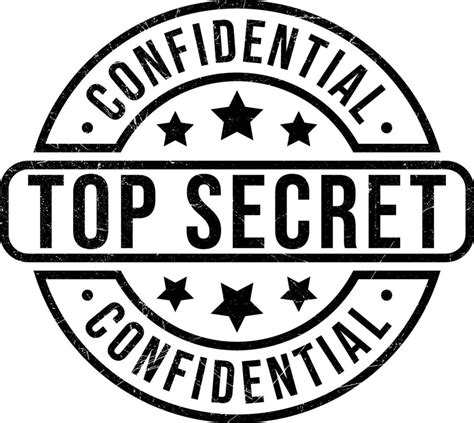 Top Secret Stamp Confidential Badge Top Secret Vector Confidential
