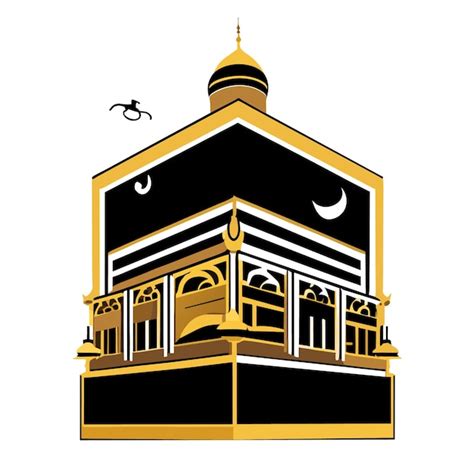 Premium Vector Vector Illustration Of Sacred Kaaba In Mecca