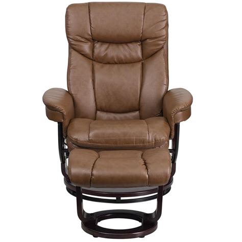 ✅ browse our daily deals for even more savings! Contemporary Multi-Position Recliner and Curved Ottoman ...