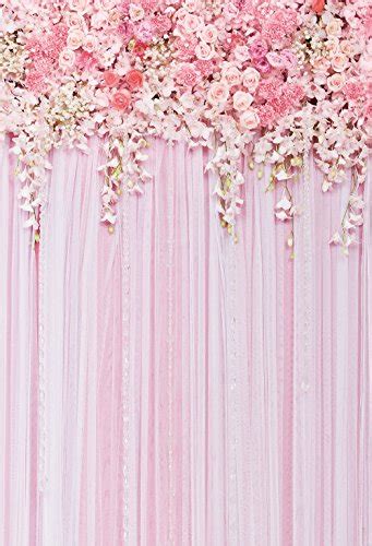 Pink Flowers Backdrop Photography Background Wedding