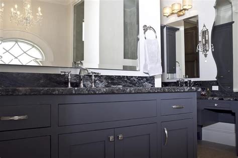 Another popular paint color for bathrooms is powder blue. Blue grey paint color for vanity | Grey bathroom paint ...