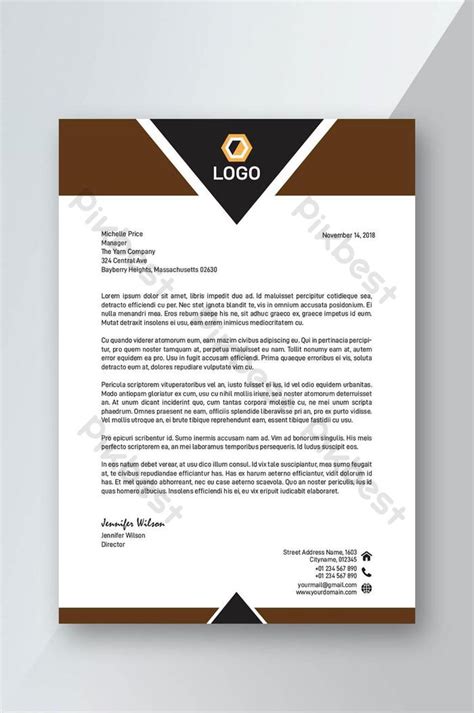 The address should also be at the center (bottom). Professional Business Letterhead Templates and Design | AI ...