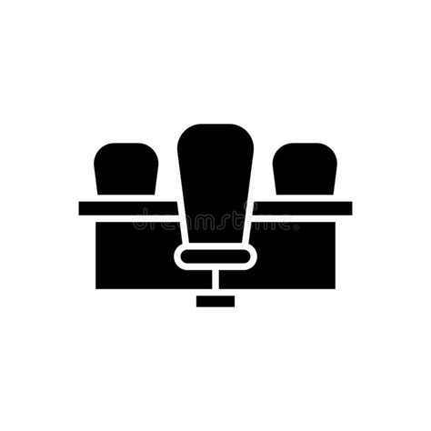 Meeting Table Black Icon Concept Meeting Table Flat Vector Symbol