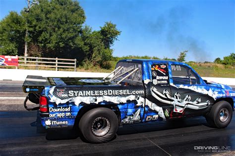 The Worlds Fastest Pro Street Diesel Truck Drivingline