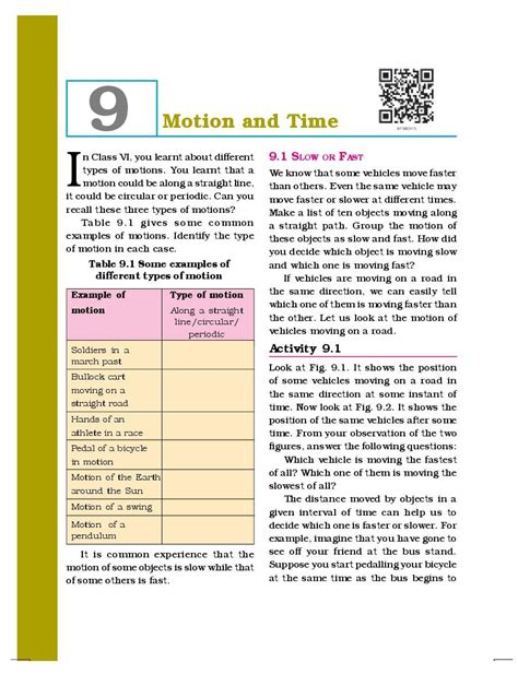 Ncert Book Class Science Chapter Motion And Time
