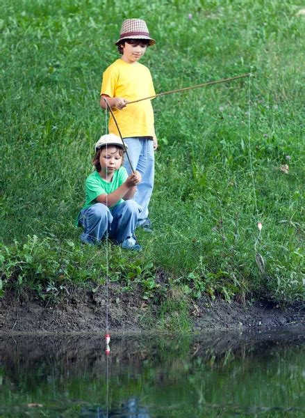 Little Kids Fishing Stock Photos Royalty Free Little Kids Fishing