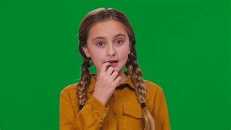 Worried Thoughtful Girl Biting Nails Looking Stock Footage Sbv 347611522 Storyblocks