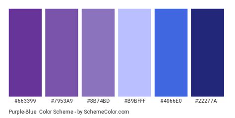 Purple Blue Color Scheme Blue