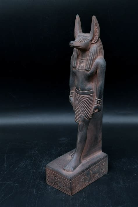 Unique Statue Of Ancient Egyptian God Anubis Dark Stone Made Etsy