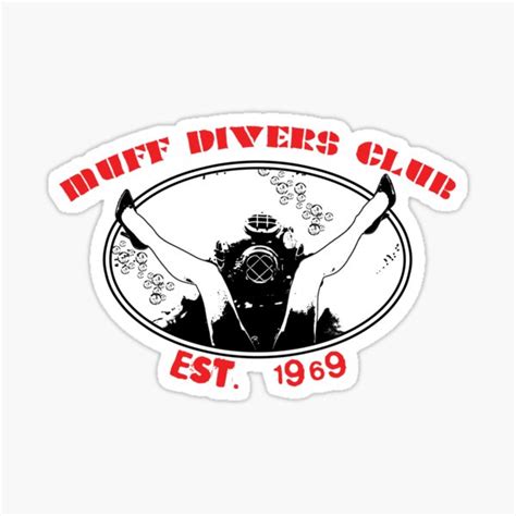 Muff Divers Club Funny Muff Diving Adult Humor Sticker For Sale By Eddiebalevo Redbubble