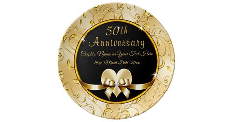 Lovely Personalised 50th Wedding Anniversary Ts Plate Au