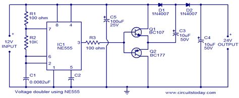 Class D Using A Ne555 For 12v Boost To 24v To Power An Amplifier
