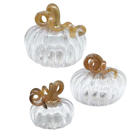 Mariposa Clear Glass Pumpkin | Ross-Simons