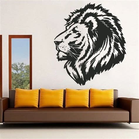 Lion Animal Head Decal Wall Sticker Mural Art Bedroom Home Decoration