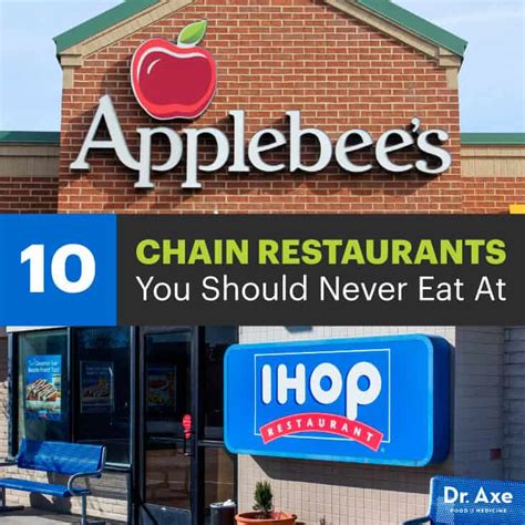 Find restaurants near you from 5 million restaurants worldwide with 760 million reviews and opinions from tripadvisor travelers. 10 Chain Restaurants You Should Never Eat At - Dr. Axe
