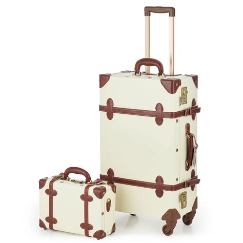 Buy CO-Z Vintage Luggage Sets, 2 Piece Retro Suitcase with Spinner