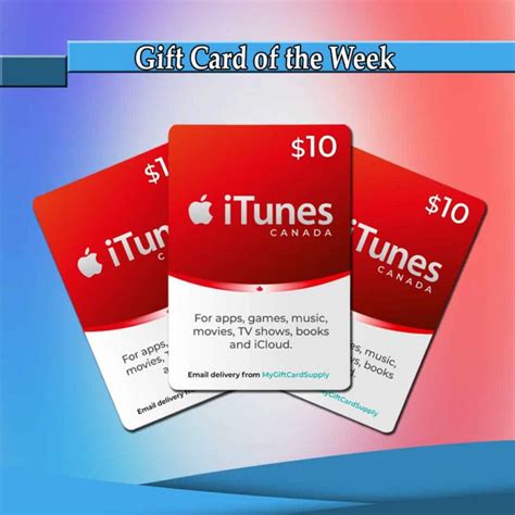 Shop xbox gift card shop microsoft gift card. Gift Card of the Week - iTunes Canada 10 - MyGiftCardSupply