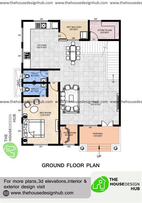 33 X 42 Ft 3 Bhk Villa Plan In 2800 Sq Ft The House Design Hub