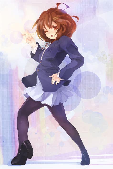 Kyokucho Hirasawa Yui K On Bad Id Bad Pixiv Id Highres 00s 1girl Brown Hair Female