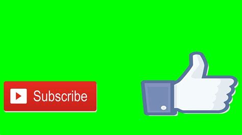 Subscribe And Like Button Animation Green Screen For Any Video Making