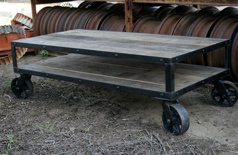 It features four original wheels and solid wooden plate with nice patina. Combine 9 | Industrial Furniture - Coffee Table ...