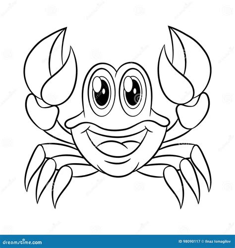 Livre De Coloriage Crabe Illustration Vecteur Du Griffe Ecrevisses
