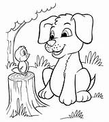 Coloring Puppy Printable Cute sketch template