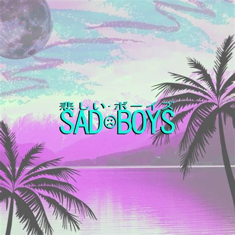 Sad Boys Tropical Vaporwave Aesthetic Art By Closetcryptid Redbubble