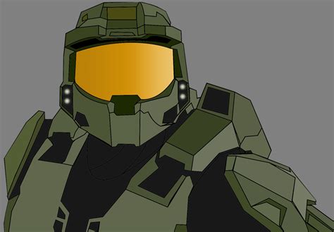 Master Chief Vector Shaded By Sruphil On Deviantart