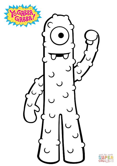 The storyboard artists and animators also added unscripted background characters to populate the world. Yo Gabba Gabba! Muno coloring page | Free Printable Coloring Pages