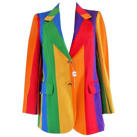 1970s Iconic Moschino Rainbow Jacket At 1stdibs