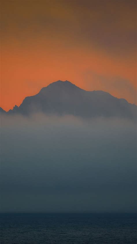 Clouds Mountains Nature Sunset 1080x1920 Wallpaper Photography