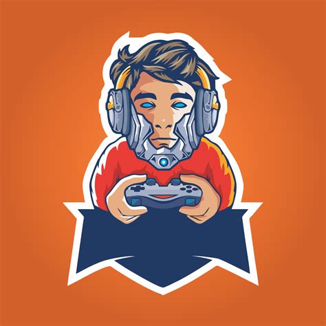 Gamer Mascot Logo Design Vector Gamer Illustration For Sport Team
