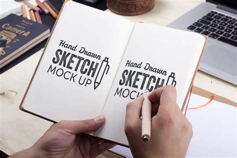 32 Realistic Psd Sketchbook Mockup Designs For Artists And Designers