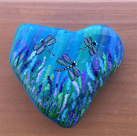 Dragonflies Rock Rock Art Painted Rocks Dragonfly Painting