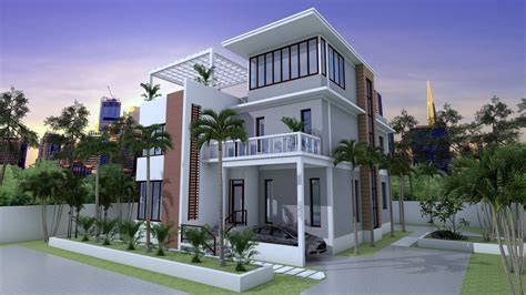 Sketchup Home Plan 12x14m 3 Story House With 4 Bedrooms