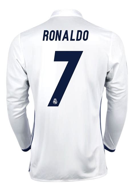 Kroos #8 real madrid home 2020 2021 jersey soccer size available: Camisa Manga Larga Real Madrid Local 2016-2017 Cr7 - Bs ...