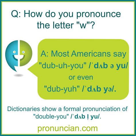 How Do You Pronounce The Letter W — Pronuncian American English