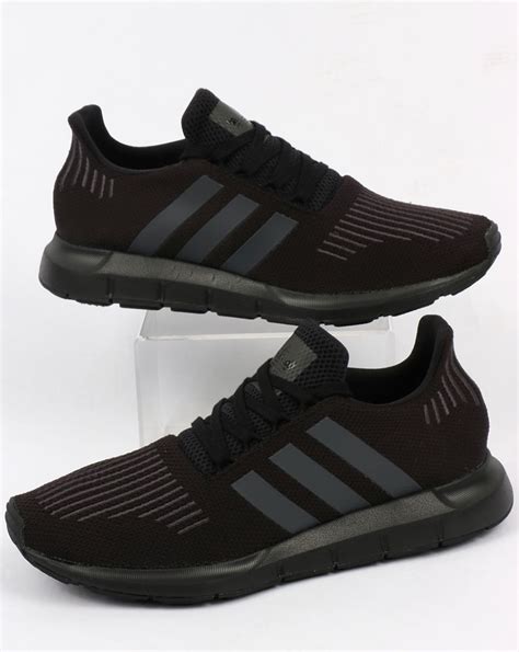 Adidas Swift Run Trainers Blackshoesrunningprime Knitrunnersmens