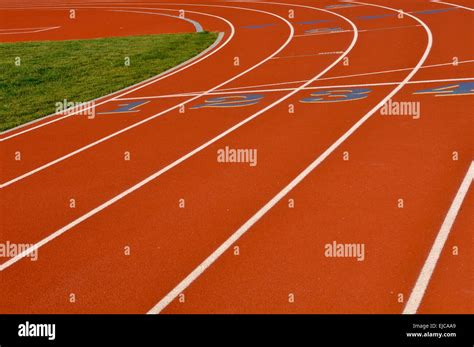 Oval Running Track Stock Photo Alamy