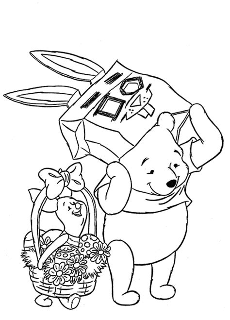 Baby Winnie The Pooh Easter Coloring Page Online Coloring Pages