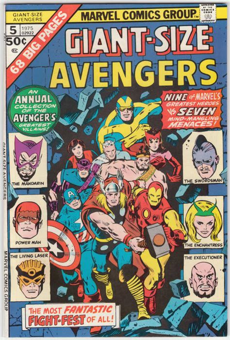 Giant Size Avengers 5 For Sale Marvel Comics