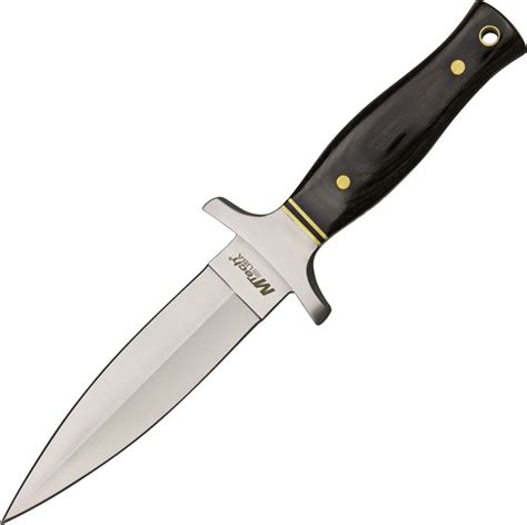 Mtech 9 Boot Knife Pakkawood Fixed Blade Full Tang Satin Stainless Hu