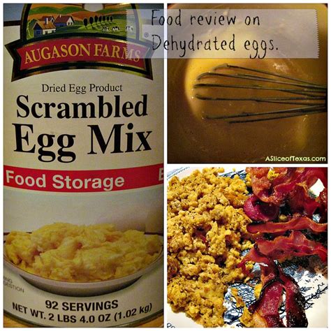Dehydrating fruits and veggies in season saves cost. Review on dehydrated scrambled eggs, and how it is ...