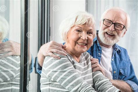 Happy Old Man And Woman Bursting With Laugh Stock Image Image Of Lady
