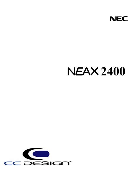 Nec Neax2400 Quick Reference Guide