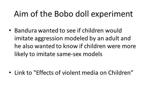 Social Learning Theory Bobo Doll Experiment