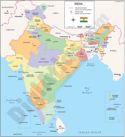 India Mapa De Las Provincias